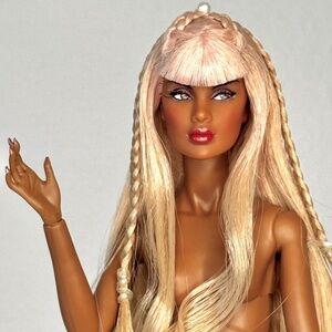 SOLD Custom Integrity OOAK Tulabelle Hollis Nude Doll Ombre Rose Blonde Mermaid